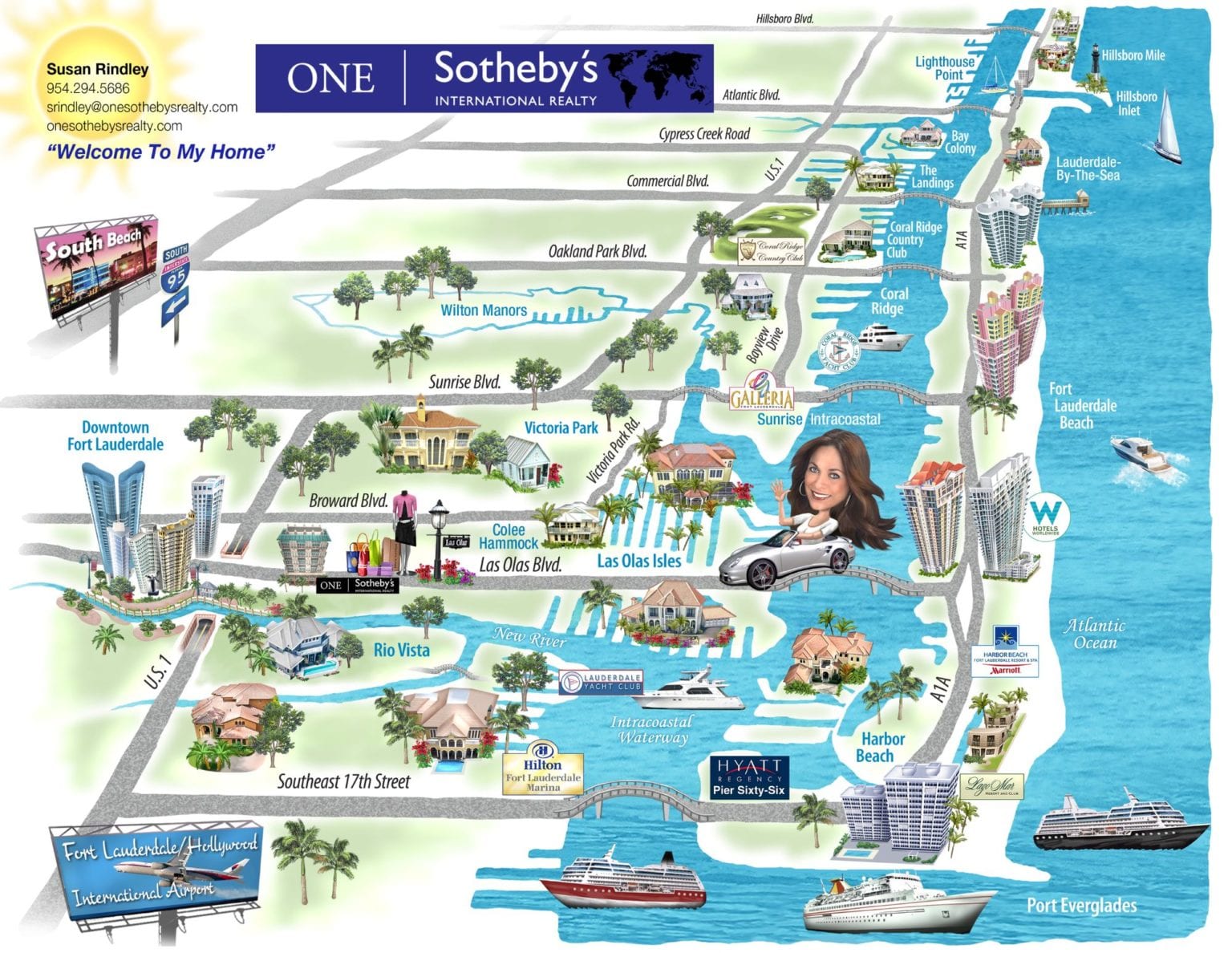 fort lauderdale yacht club map